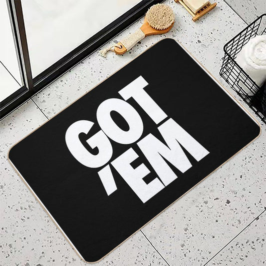 Got Em Black & White Bath Mat