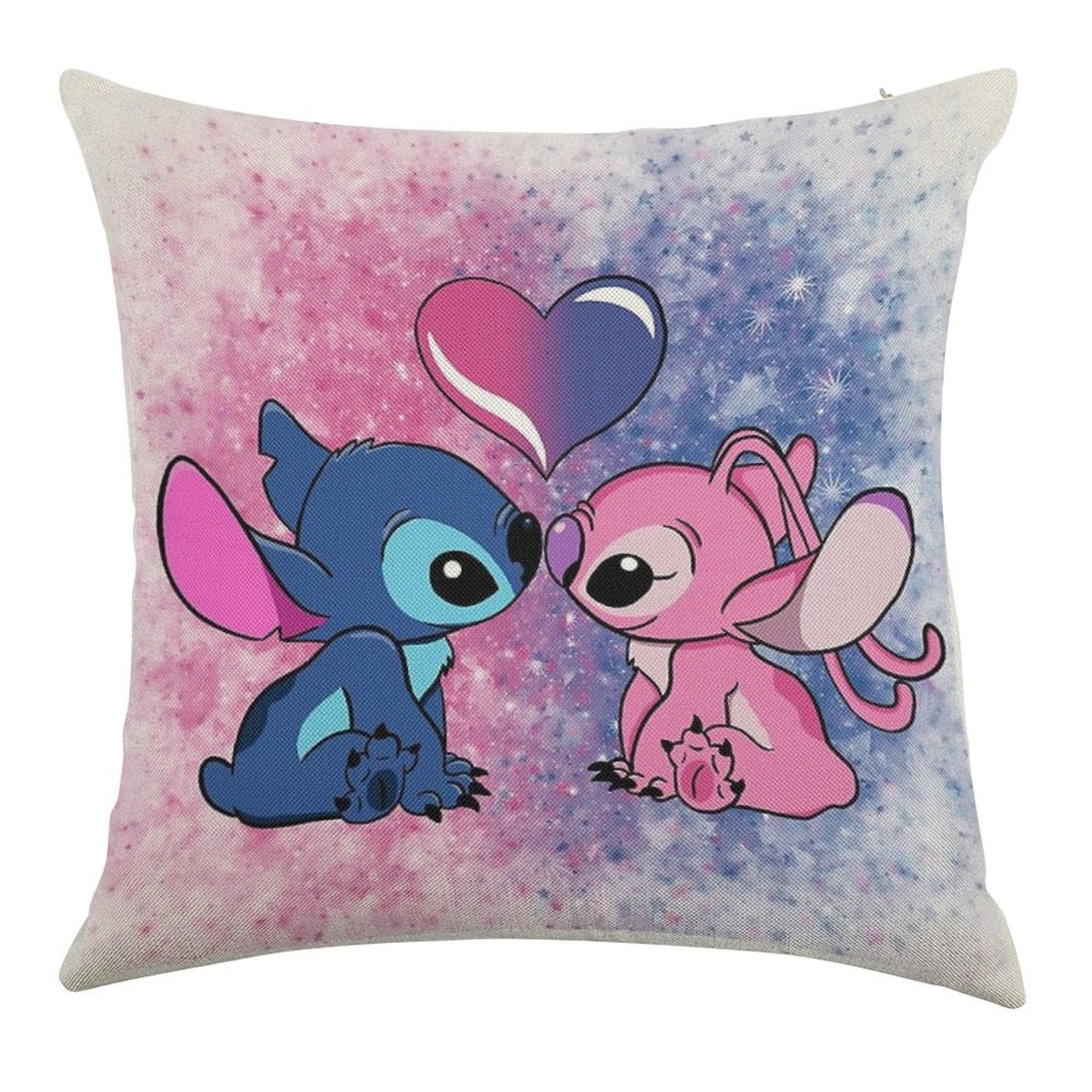 Stitch And Angel Linen Throw Pillow Cover