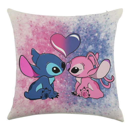 Stitch And Angel Linen Throw Pillow Cover