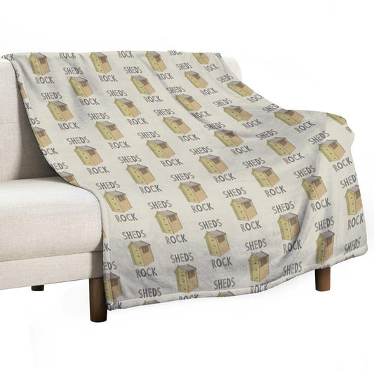 Sheds Rock Throw Blanket