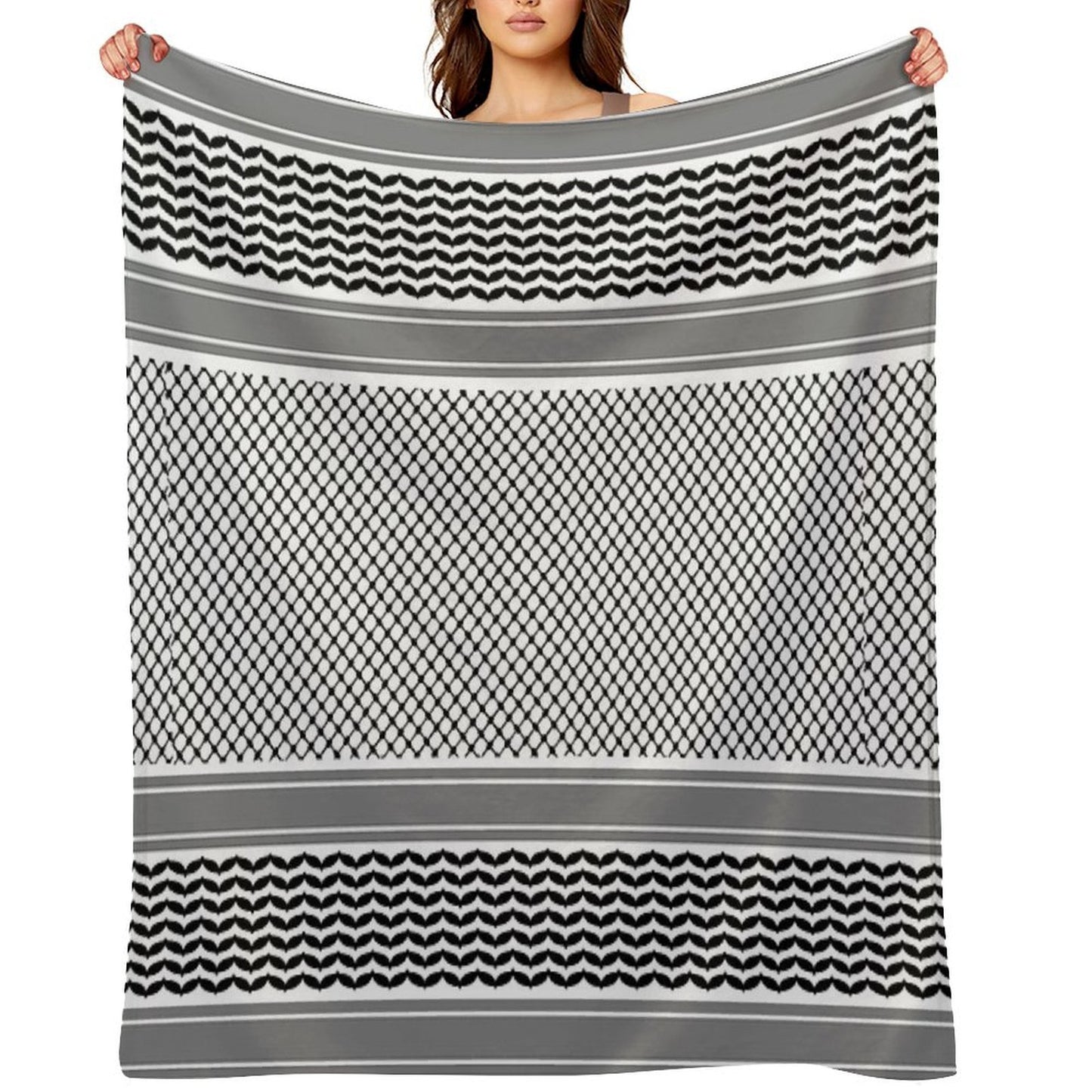 Palestinian Keffiyeh - كوفية فلسطينية Throw Blanket