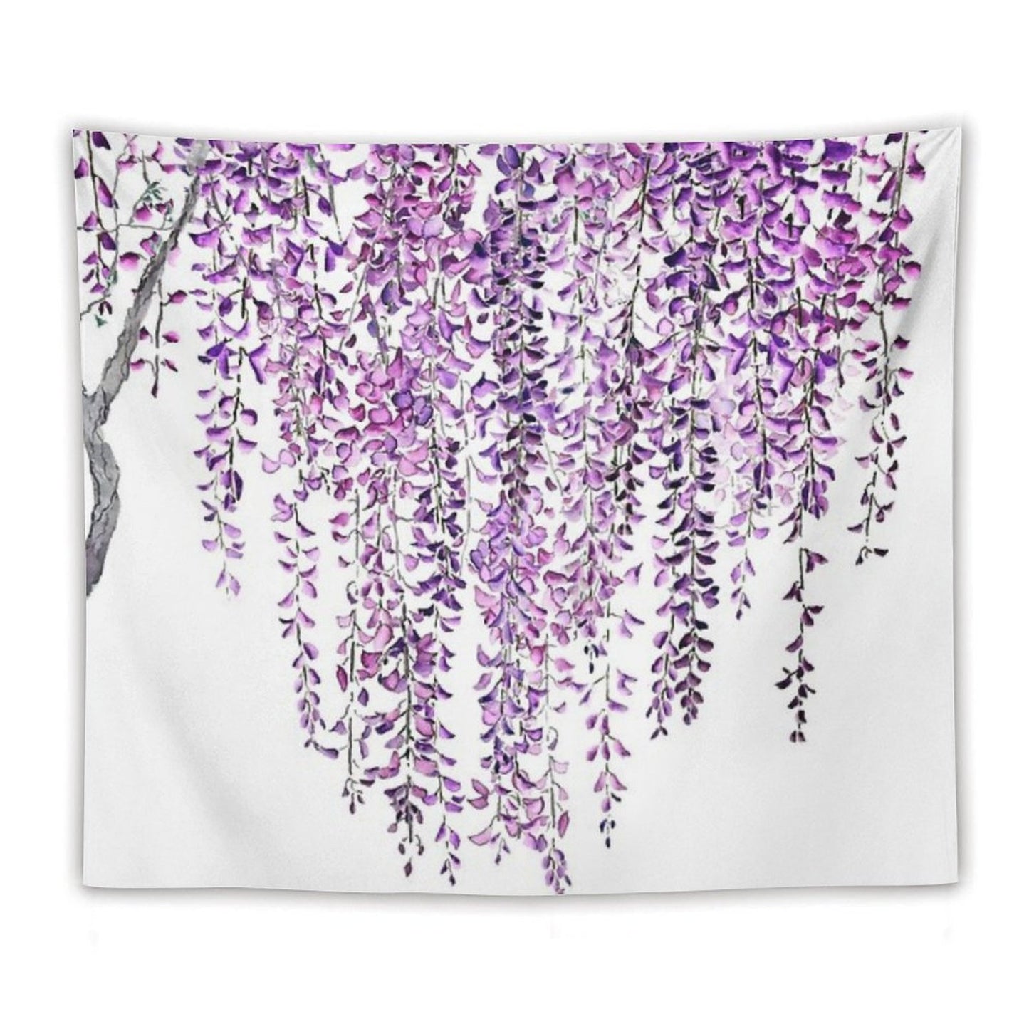 Hand Painted Purple Wisteria in Bloom Tapestry