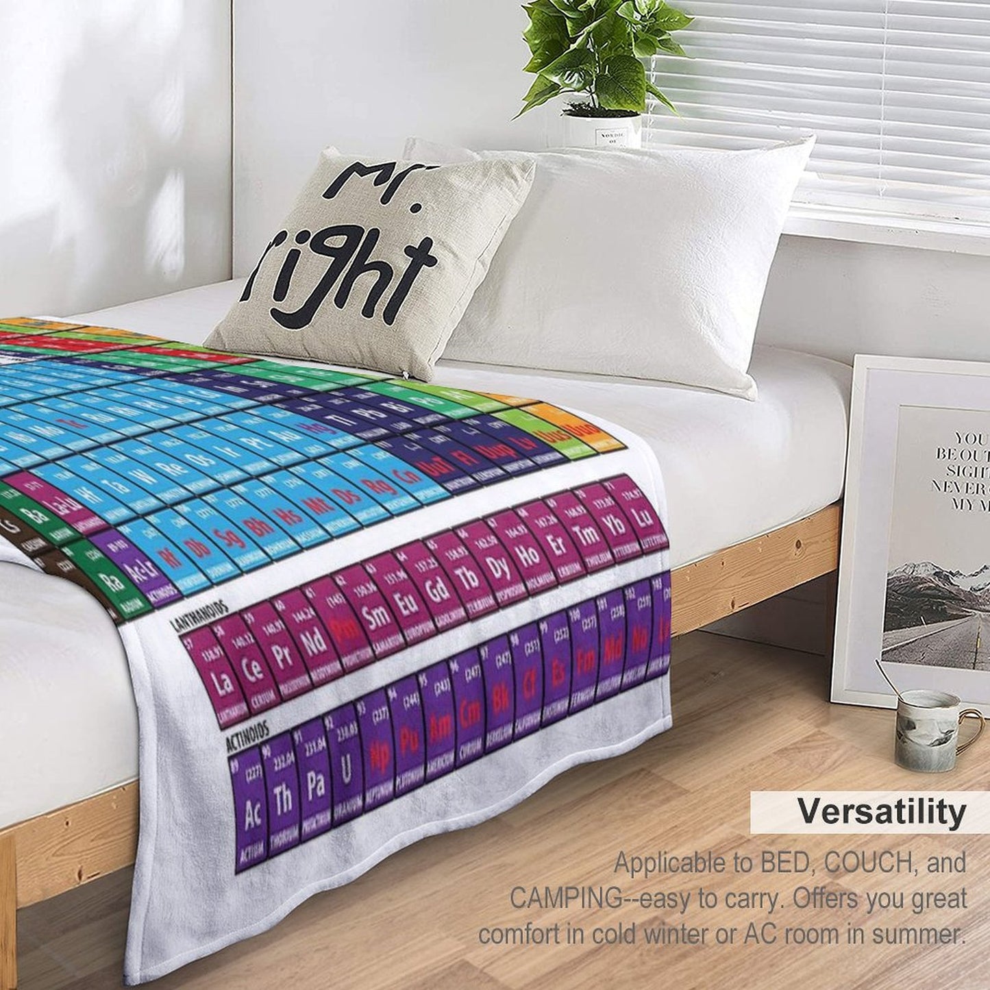 Periodic Table Of Elements Throw Blanket