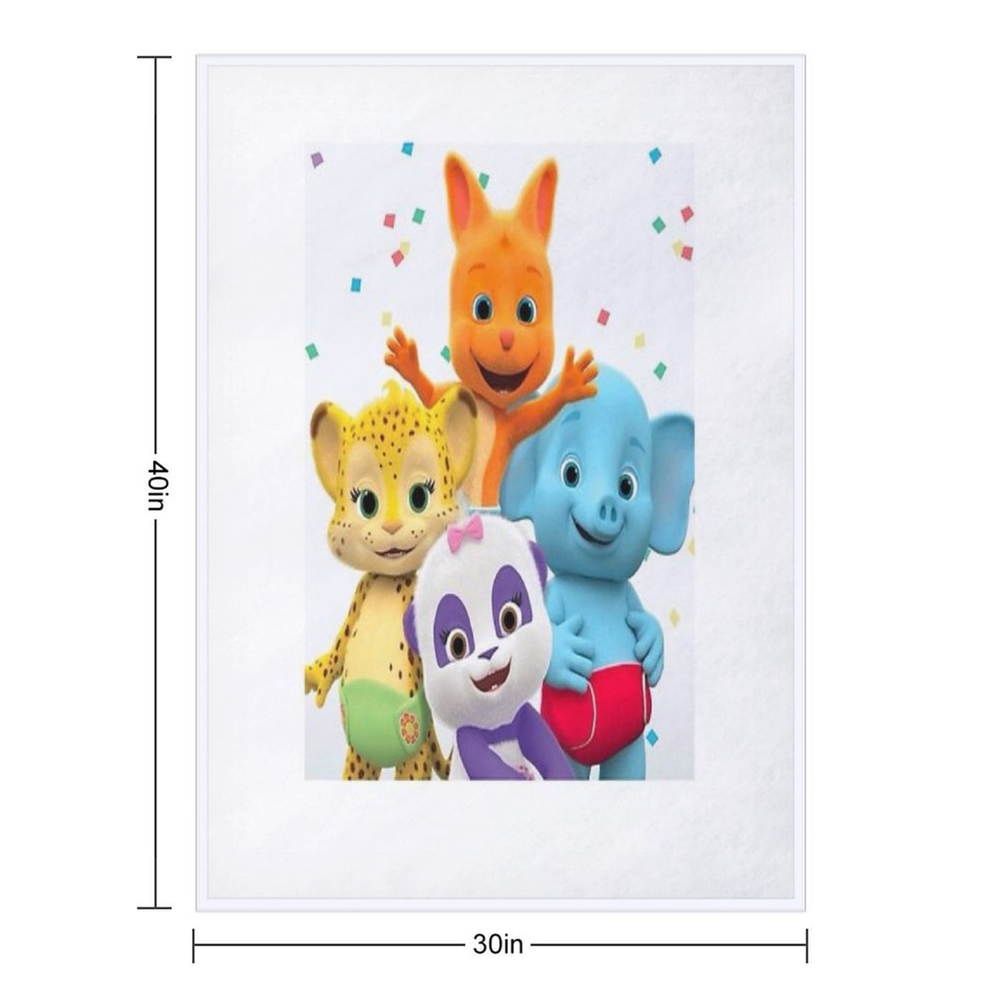 Word Party - Kids Tv Show Throw Blanket