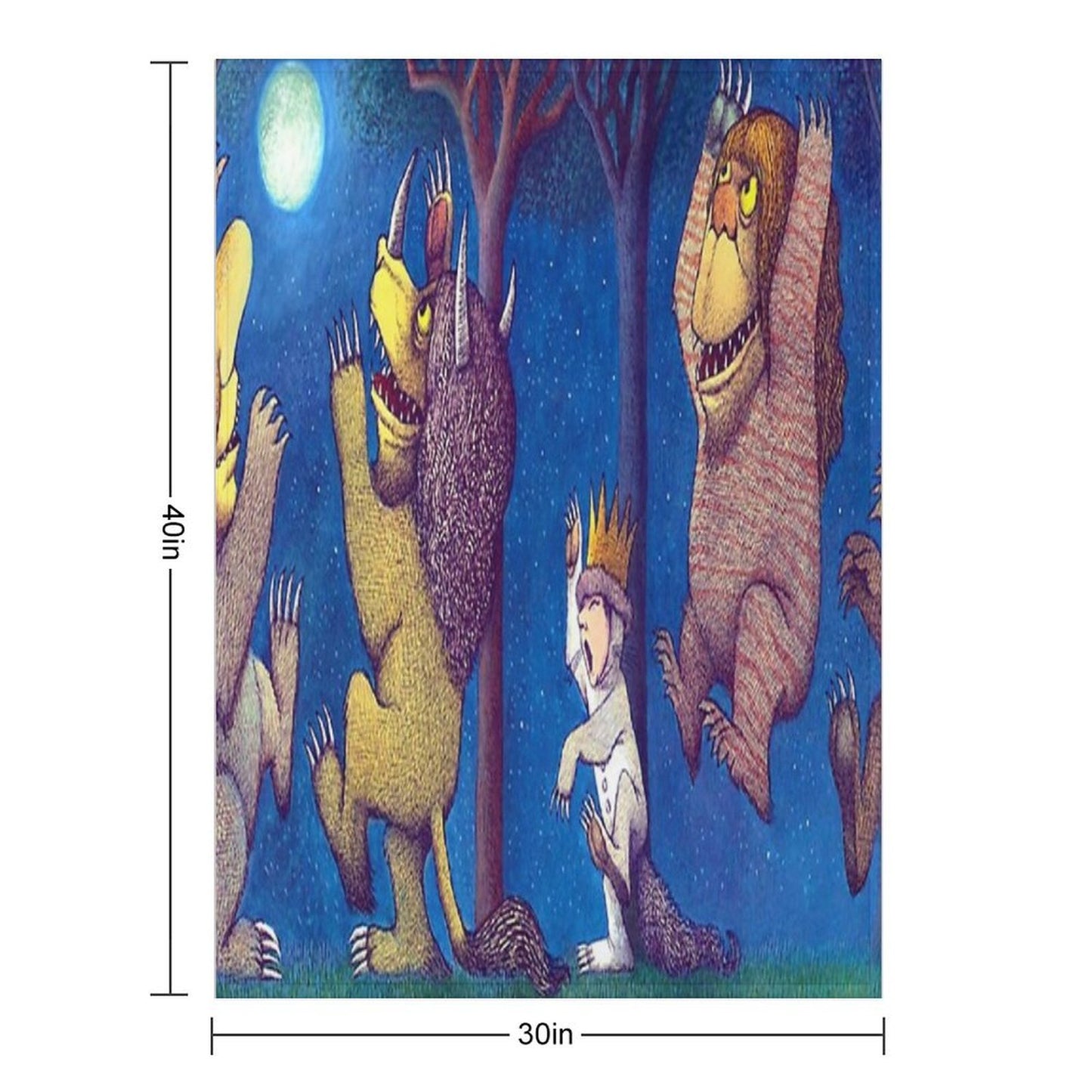 Where The Wild Things Are Throw Blanket