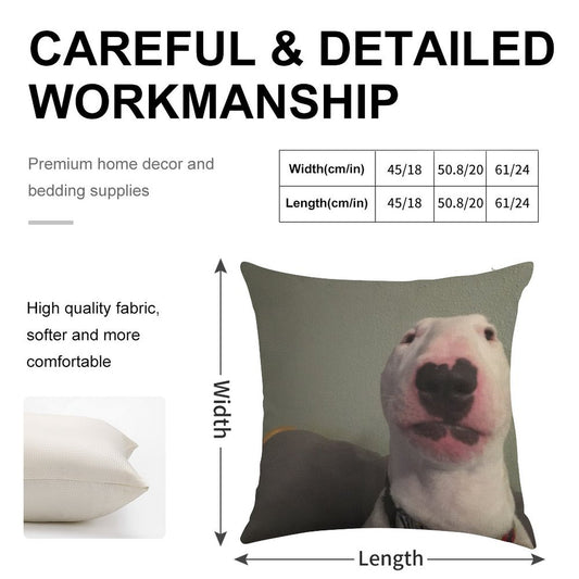 @PupperNelson Walter Original Linen Throw Pillow Cover