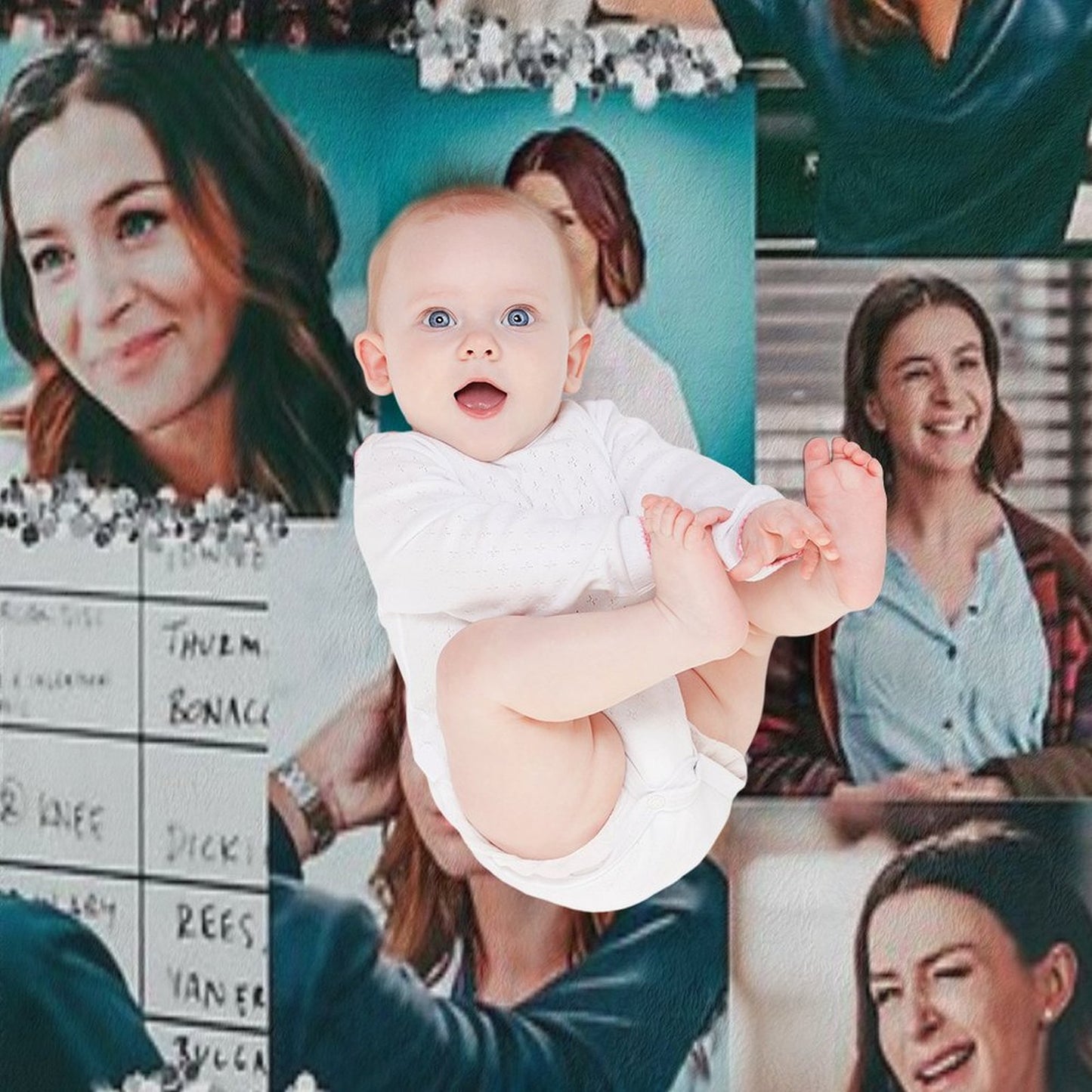 Amelia Shepherd Collage ) Throw Blanket