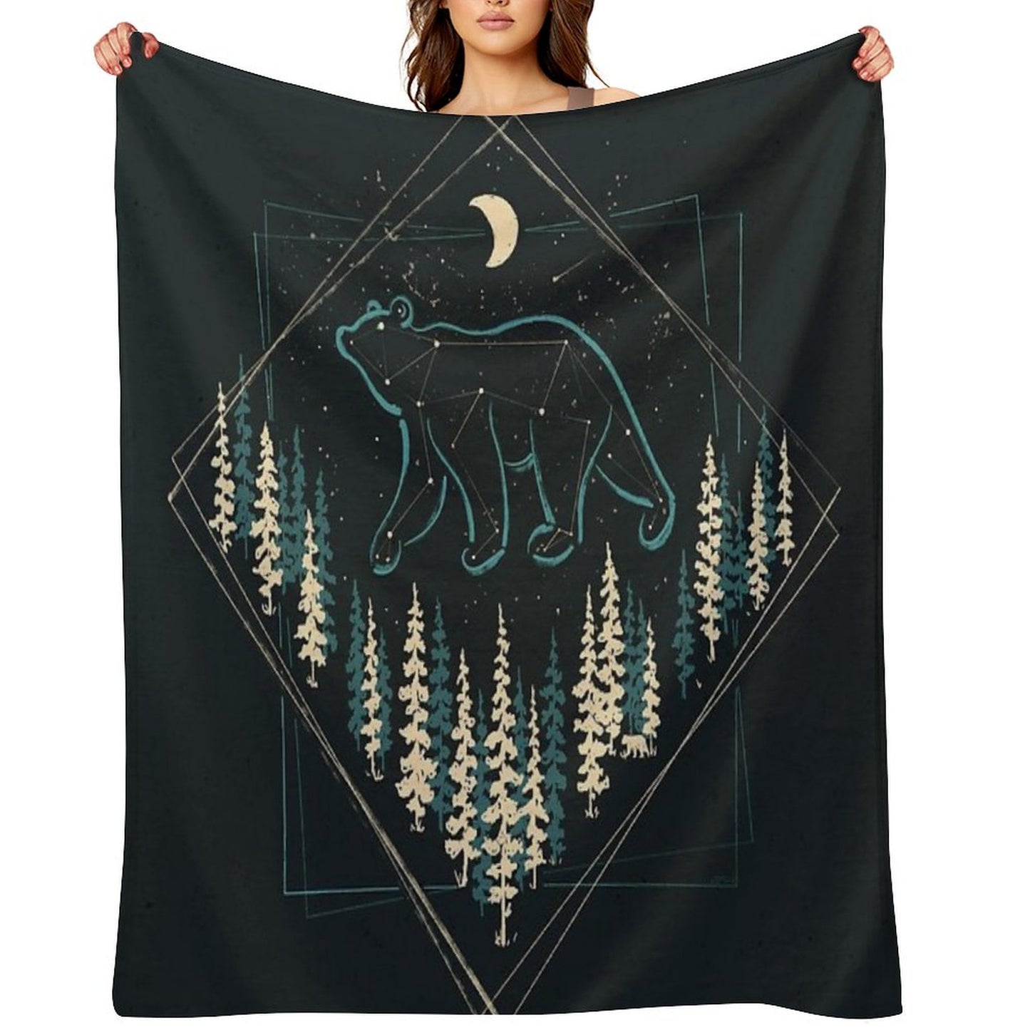 The Heaven's Wild Bear Throw Blanket