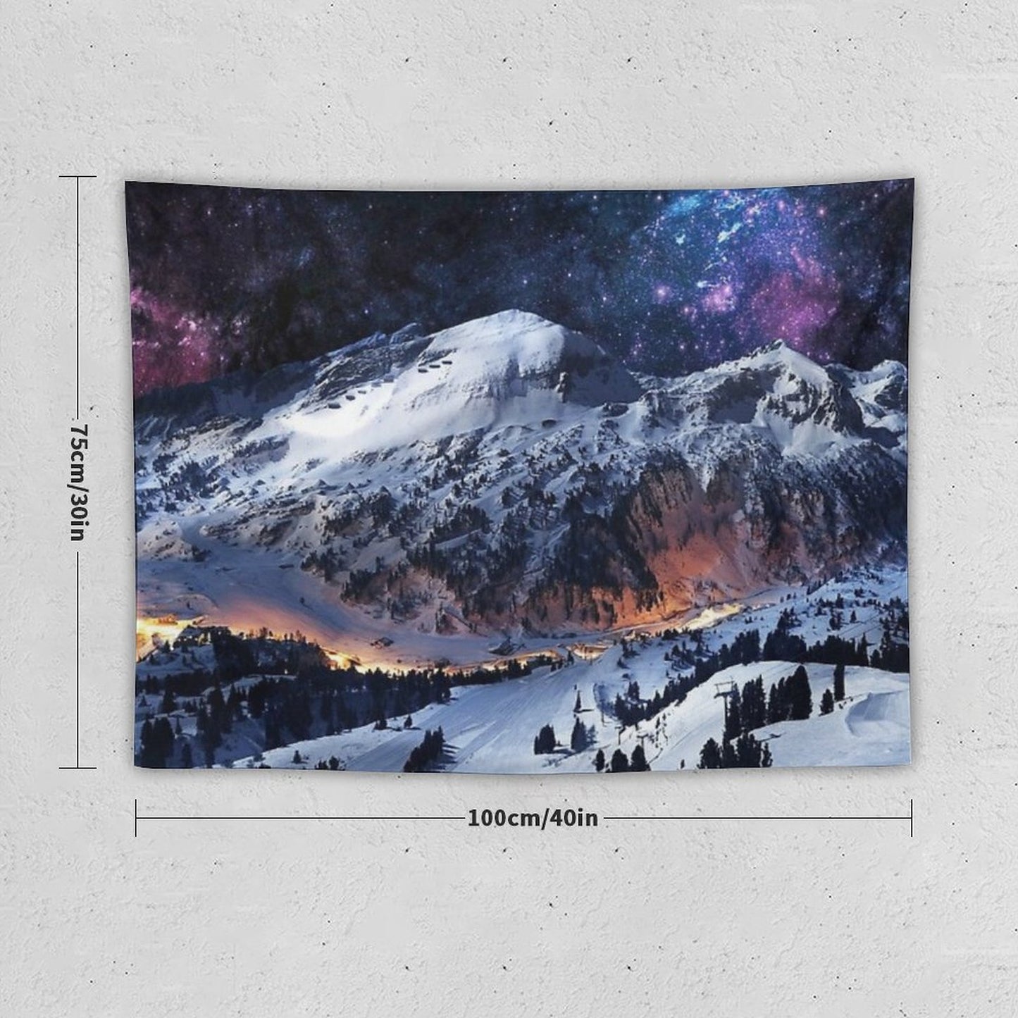 Mountain Calm in Space View Tapestry