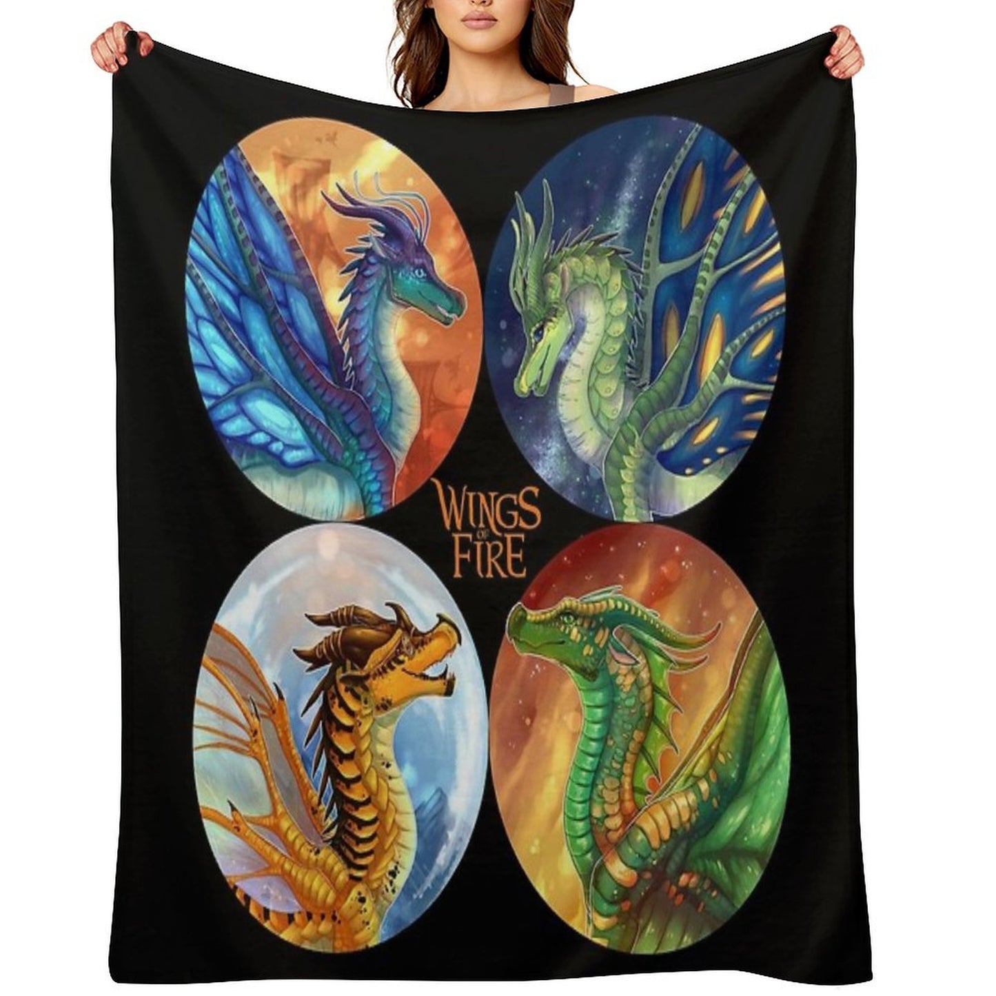 Wings of Fire - Heroes of The Lost Continent Throw Blanket