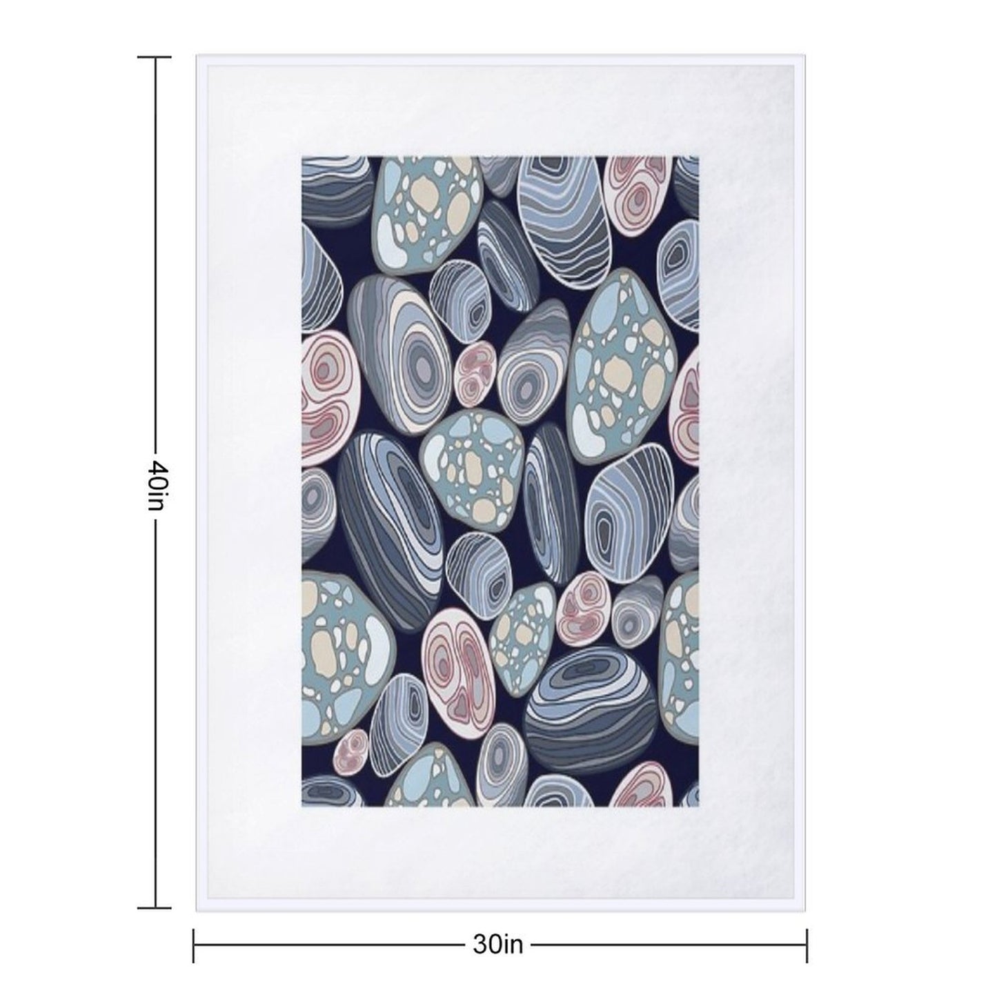 Pattern Stones Throw Blanket