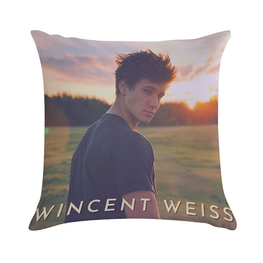 Wincent Weiss Vibes Soft Short Plush Fabric Throw Pillow