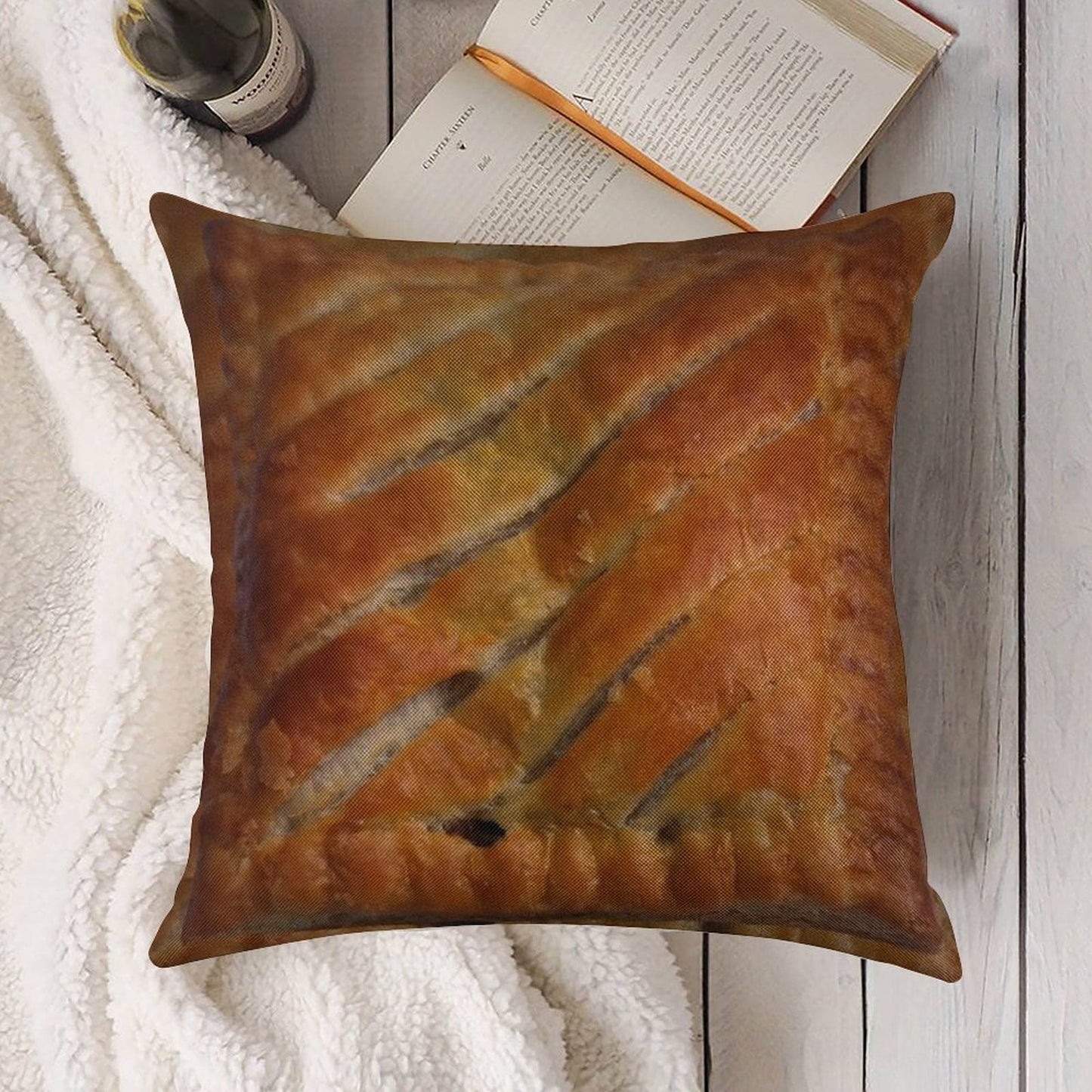 Greggs Steak Bake Linen Throw Pillow Cover