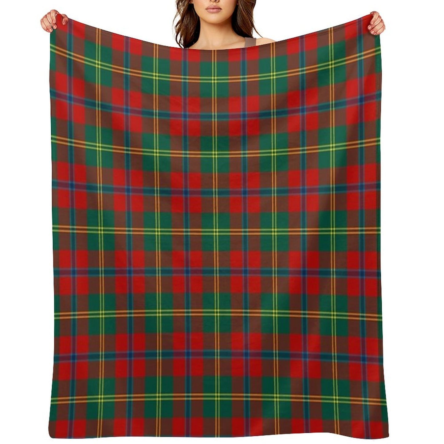 HUTCHINSON (Hutcheson) Tartan ✧ Border Reiver Clan & Family Name Plaid Throw Blanket