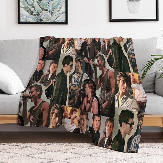 Alex Turner Arctic Monkeys Collage Throw Blanket