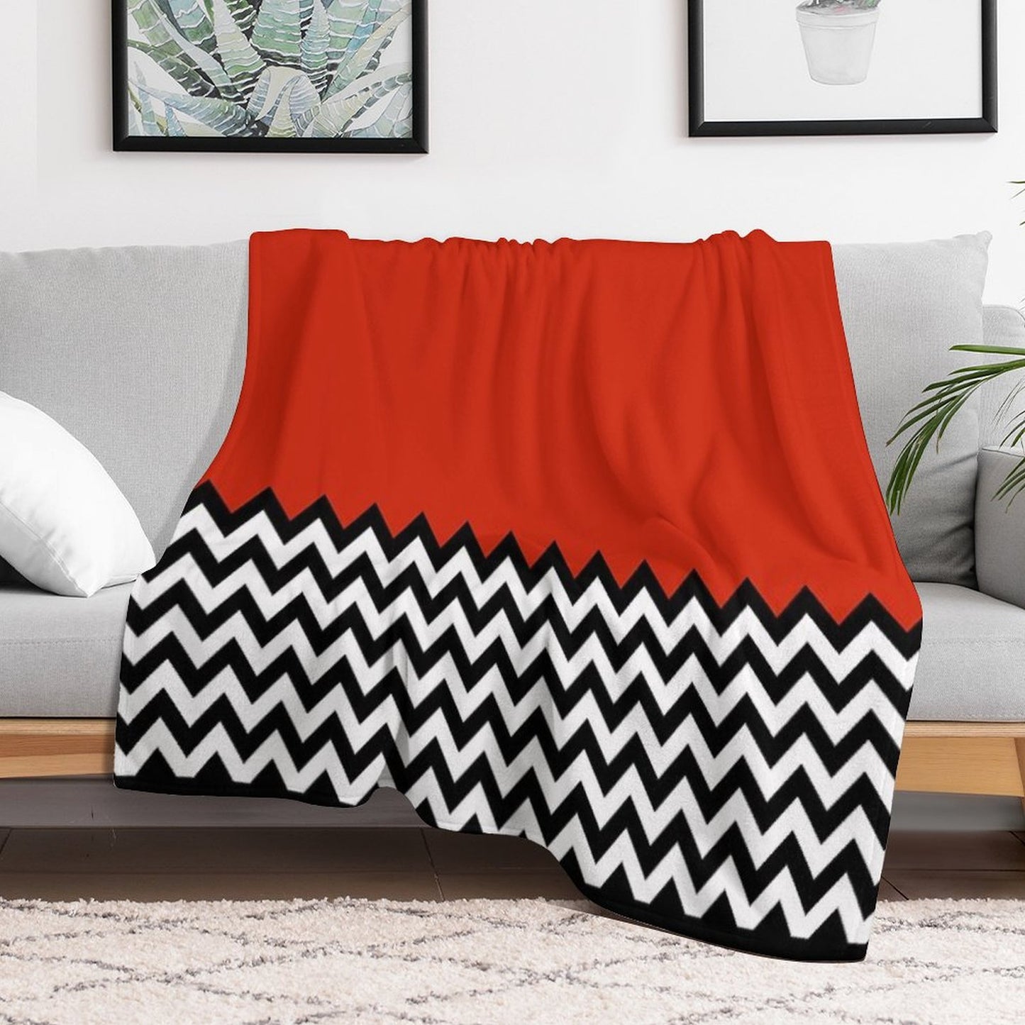 Black Lodge (Twin Peaks) Inspired Graphic Throw Blanket