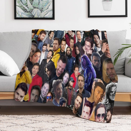Sebastian Stan College Throw Blanket