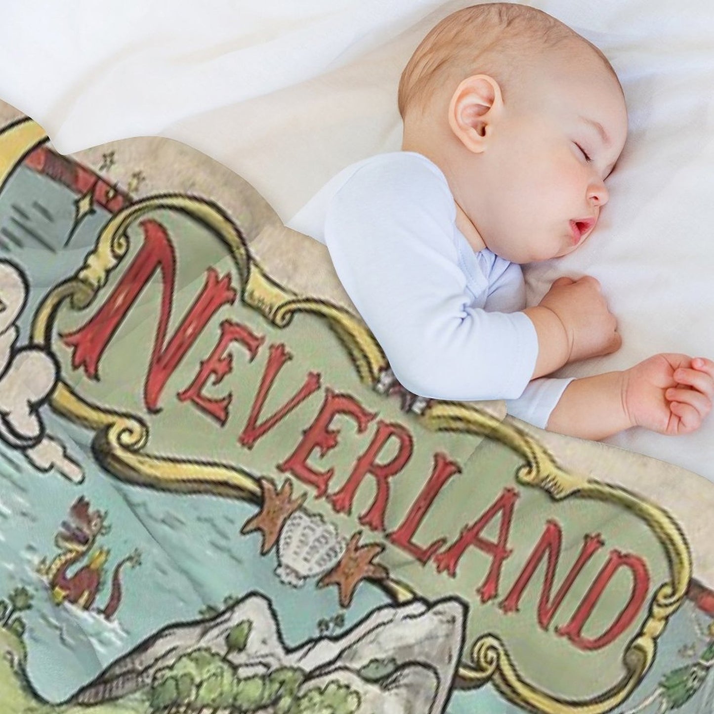Neverland Map Throw Blanket