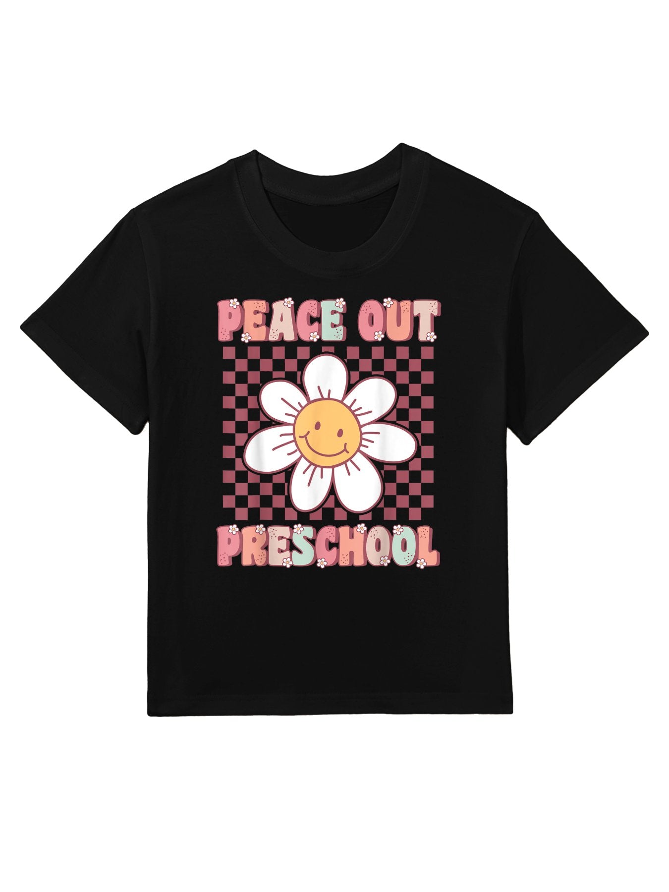 Peace Out Pre-K Cute Groovy Last Day of Preschool Graduation Kids T-Shirt