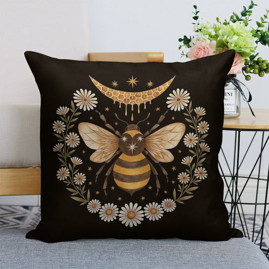 Honey Moon Linen Throw Pillow Cover