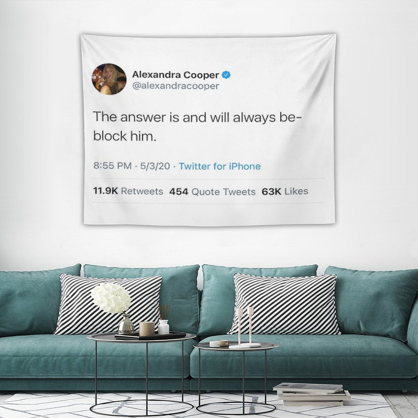 The Answer Will Always Be Block Him Alex Cooper Tweet Call Her Daddy Tapestry