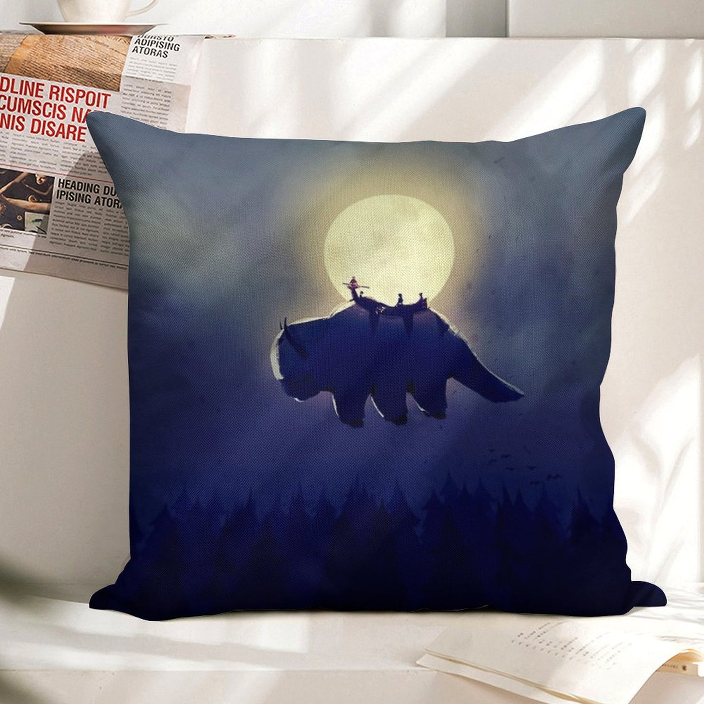 The End of All Things - Night Version Linen Throw Pillow Cover