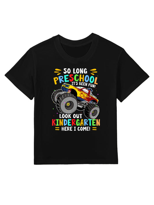 So Long Preschool Graduation Monster Truck Kids T-Shirt