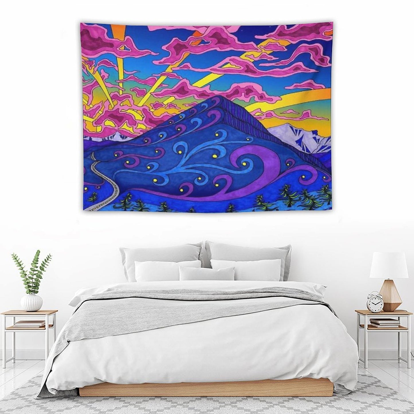 Psychedelic Landscape Tapestry