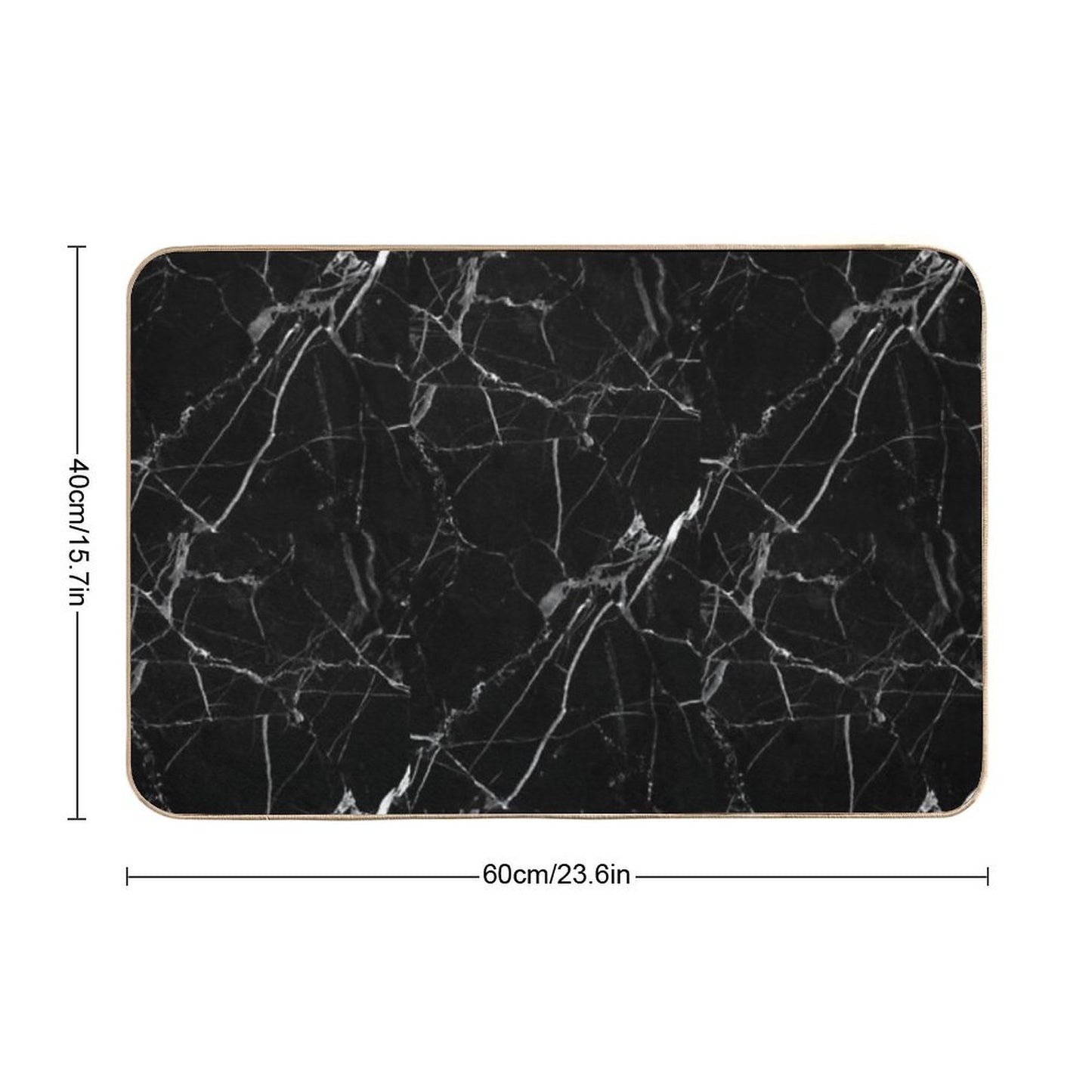 BLACK MARBLE Bath Mat