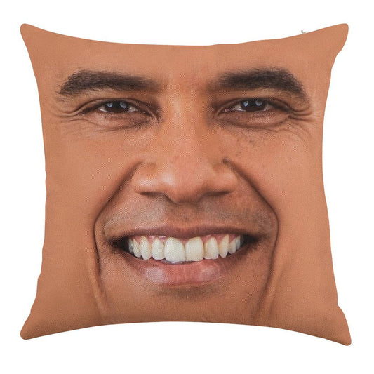 Obama Linen Throw Pillow Cover