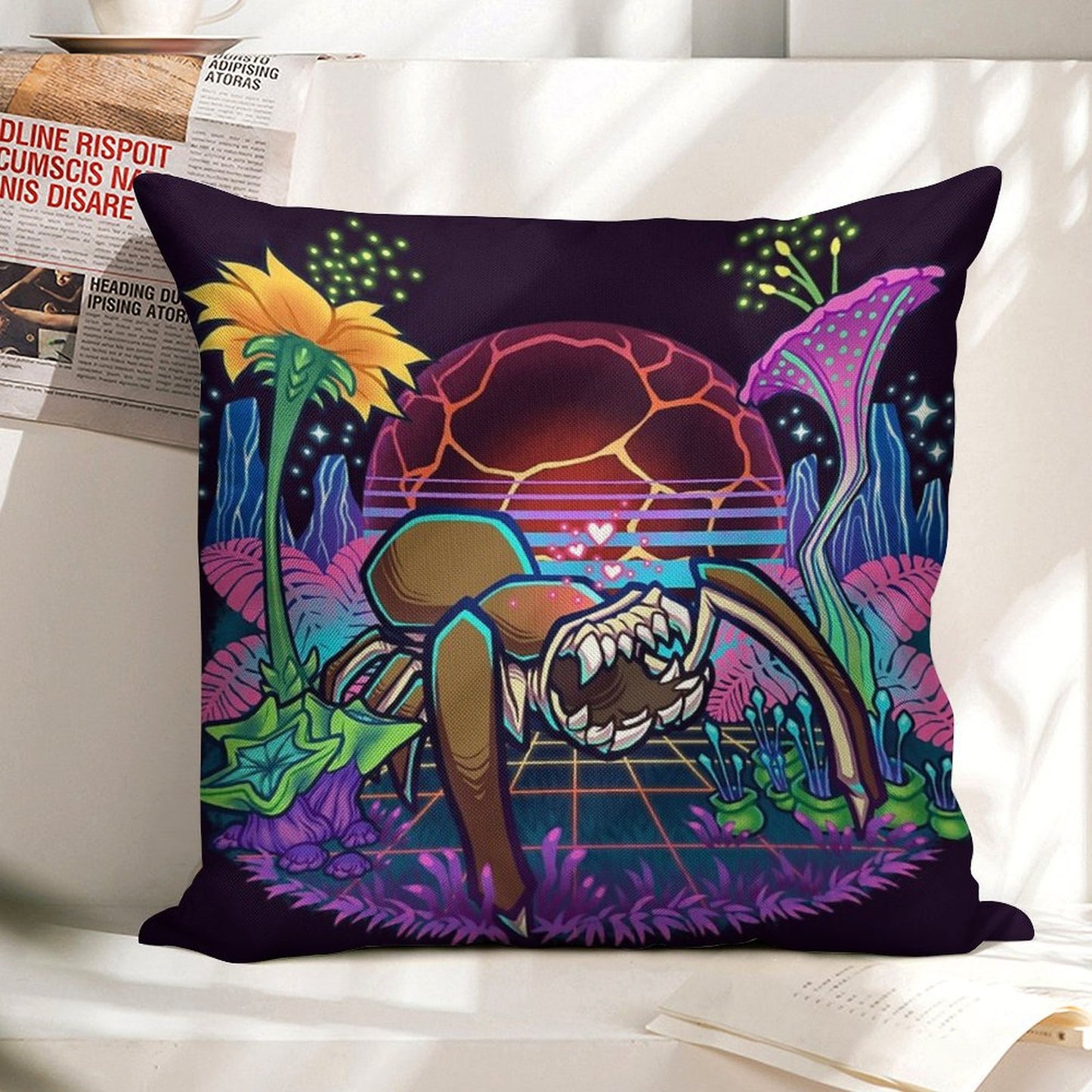 Believe In Steeve Linen Throw Pillow Cover