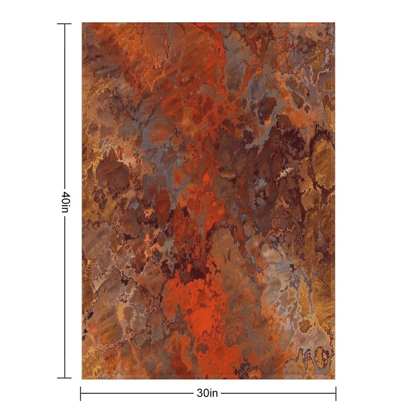 Gold And Rust Throw Blanket