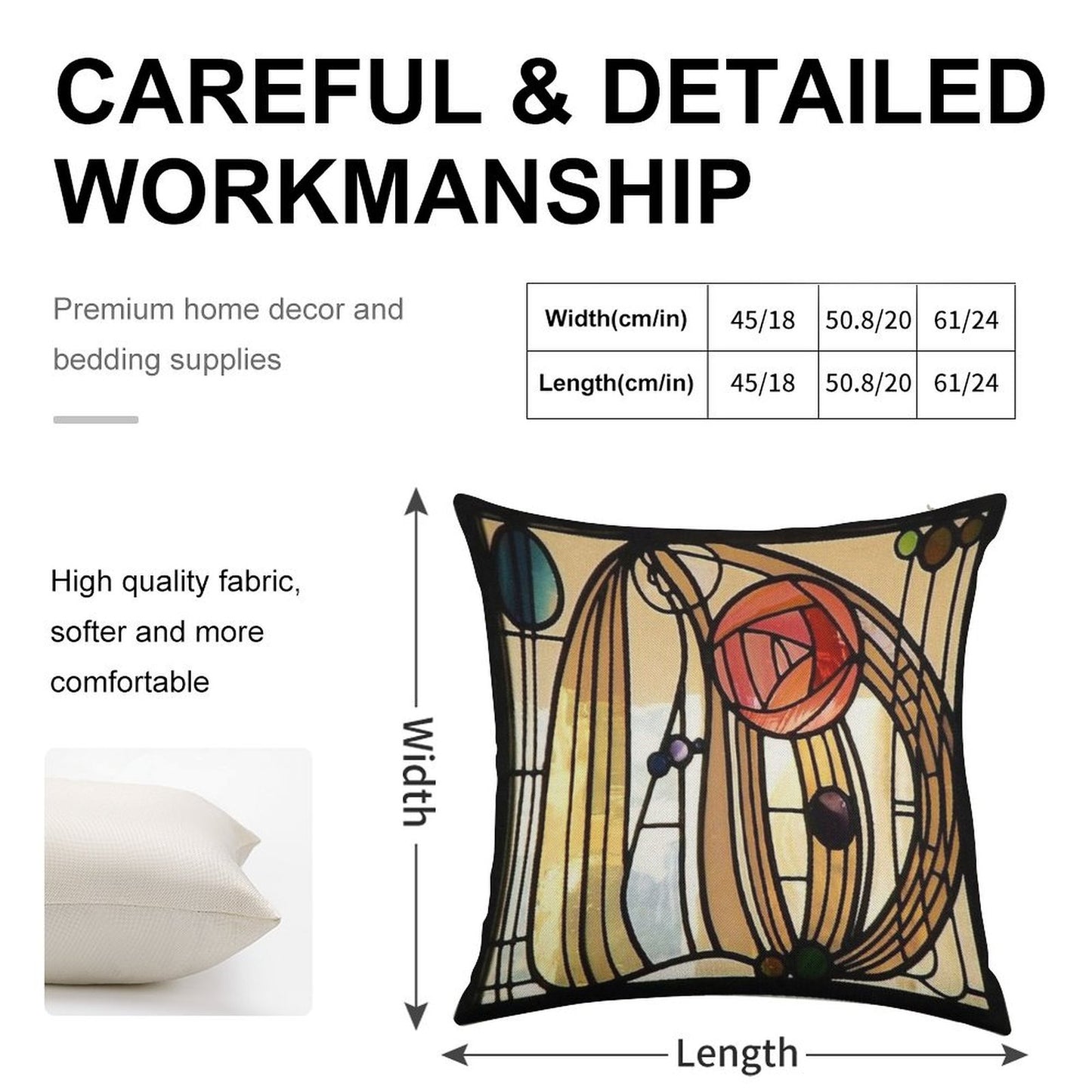 MacIntosh Rose Linen Throw Pillow Cover