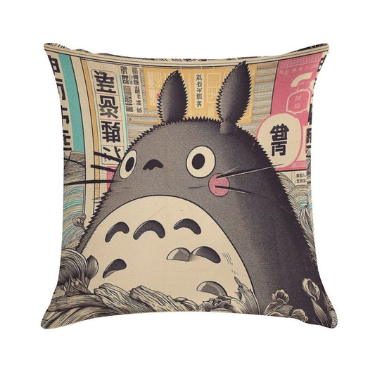 Vintage Japanese Poster Japanese Icon with Retro Charm Soft Skin-Friendly Throw Pillow