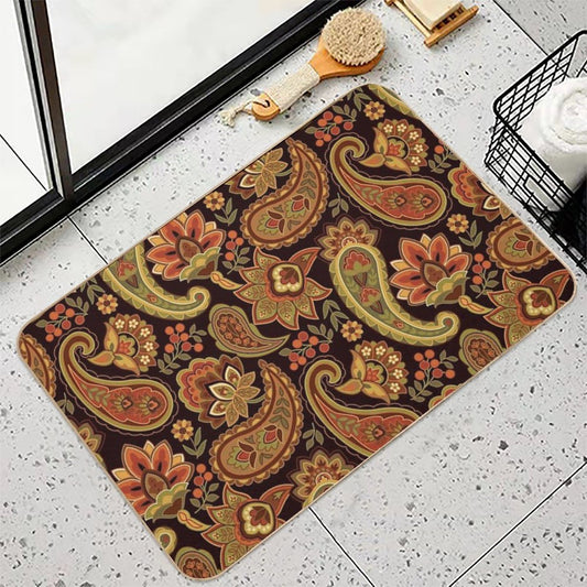 Autumn Paisley Bath Mat