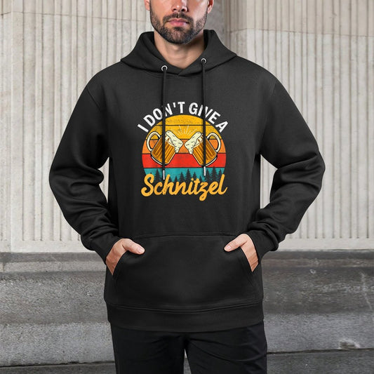I Dont Give A Schnitzel Vintage Christmas, Beer Lovers Customizable Surface Hoodie