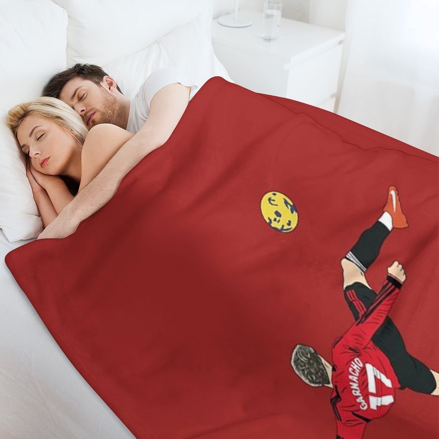 Alejandro Garnacho Bicycle Kick Overhead Goal Throw Blanket