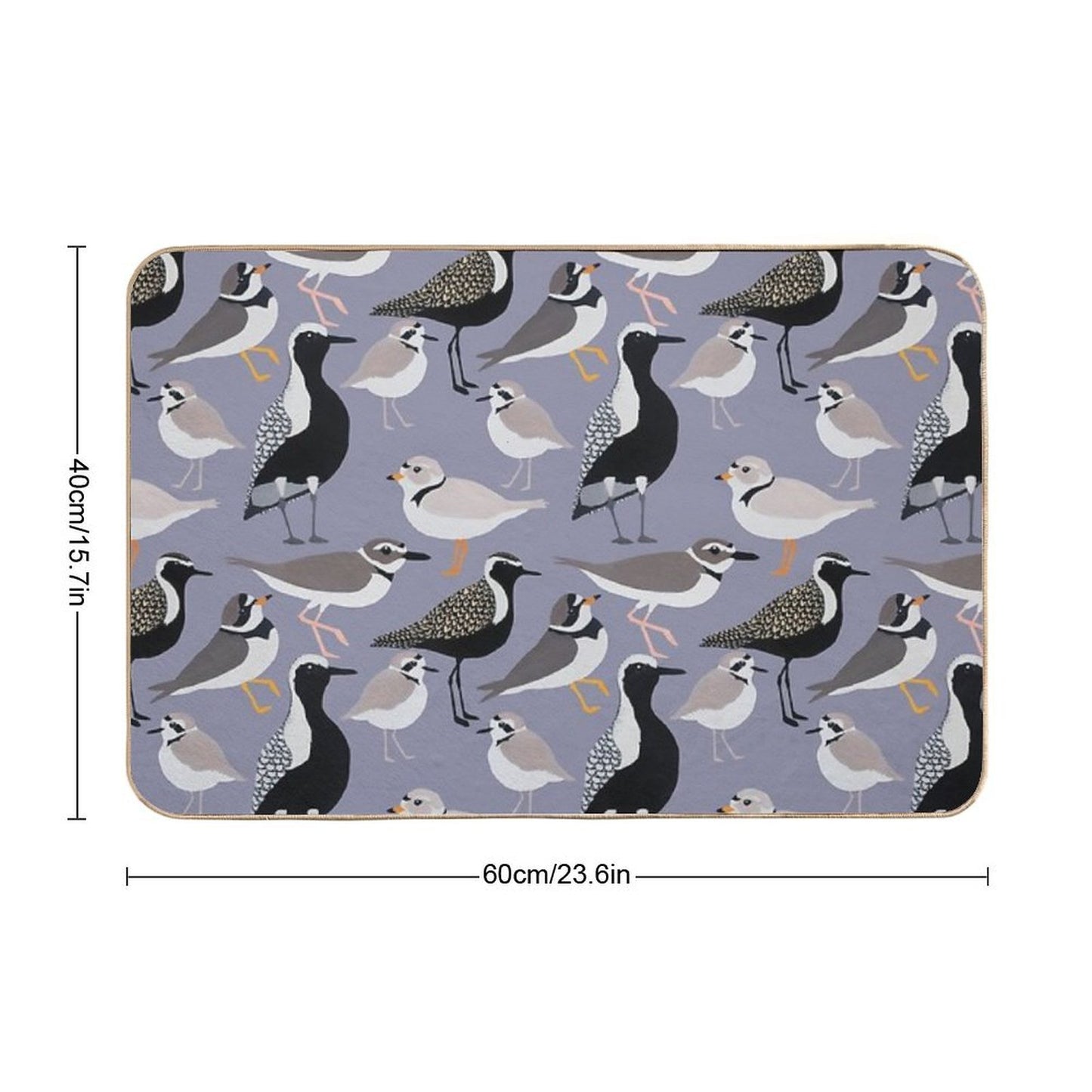 Plethora of Plovers Easy Maintenance Bath Mat