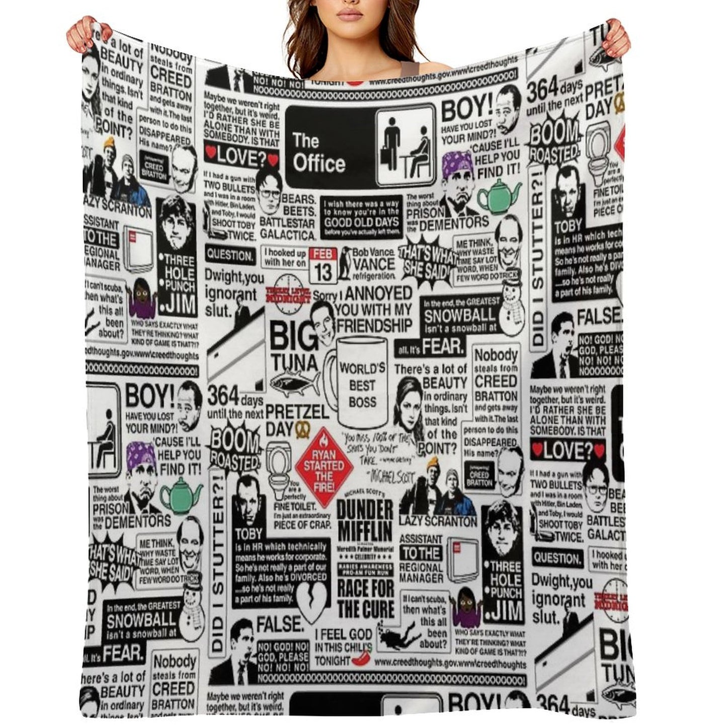 Wise Words From The Office - The Office Quotes (Variant) Throw Blanket