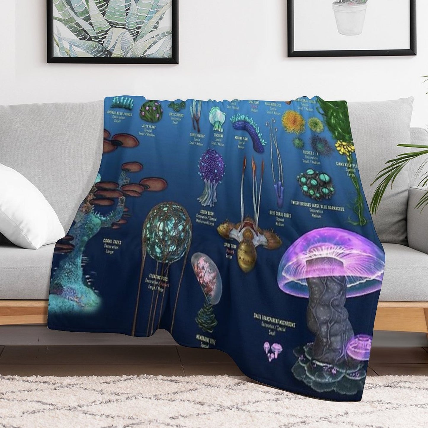 SUBNAUTICA Plant Life Throw Blanket