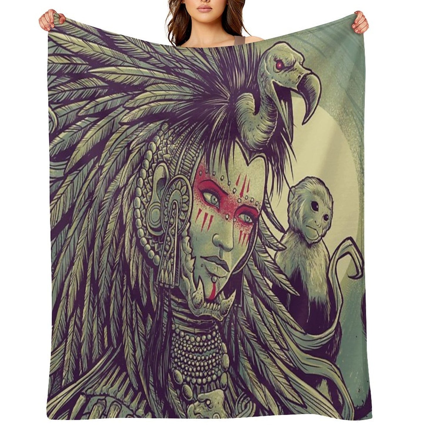 Vulture Queen Throw Blanket
