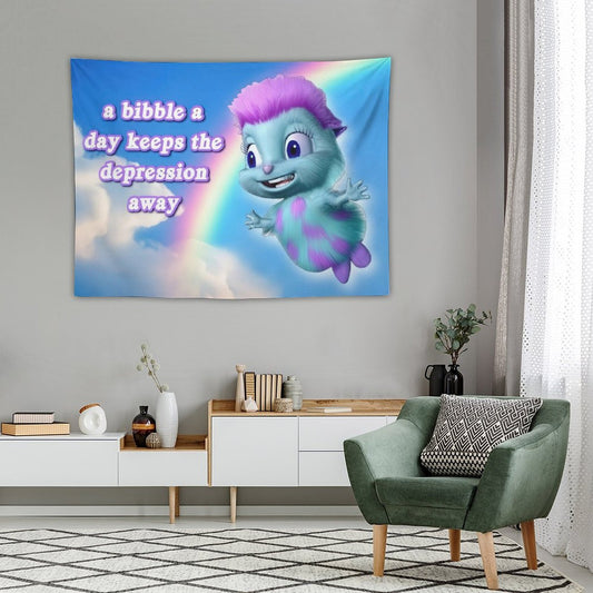 A Bibble A Days Keeps The Depression Away Tapestry
