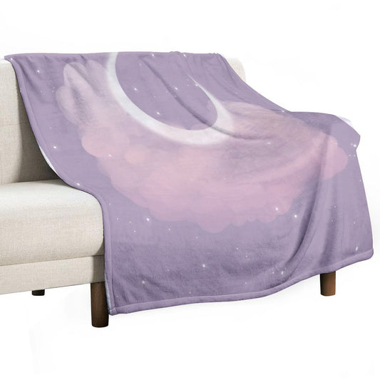 Purple Moon Throw Blanket