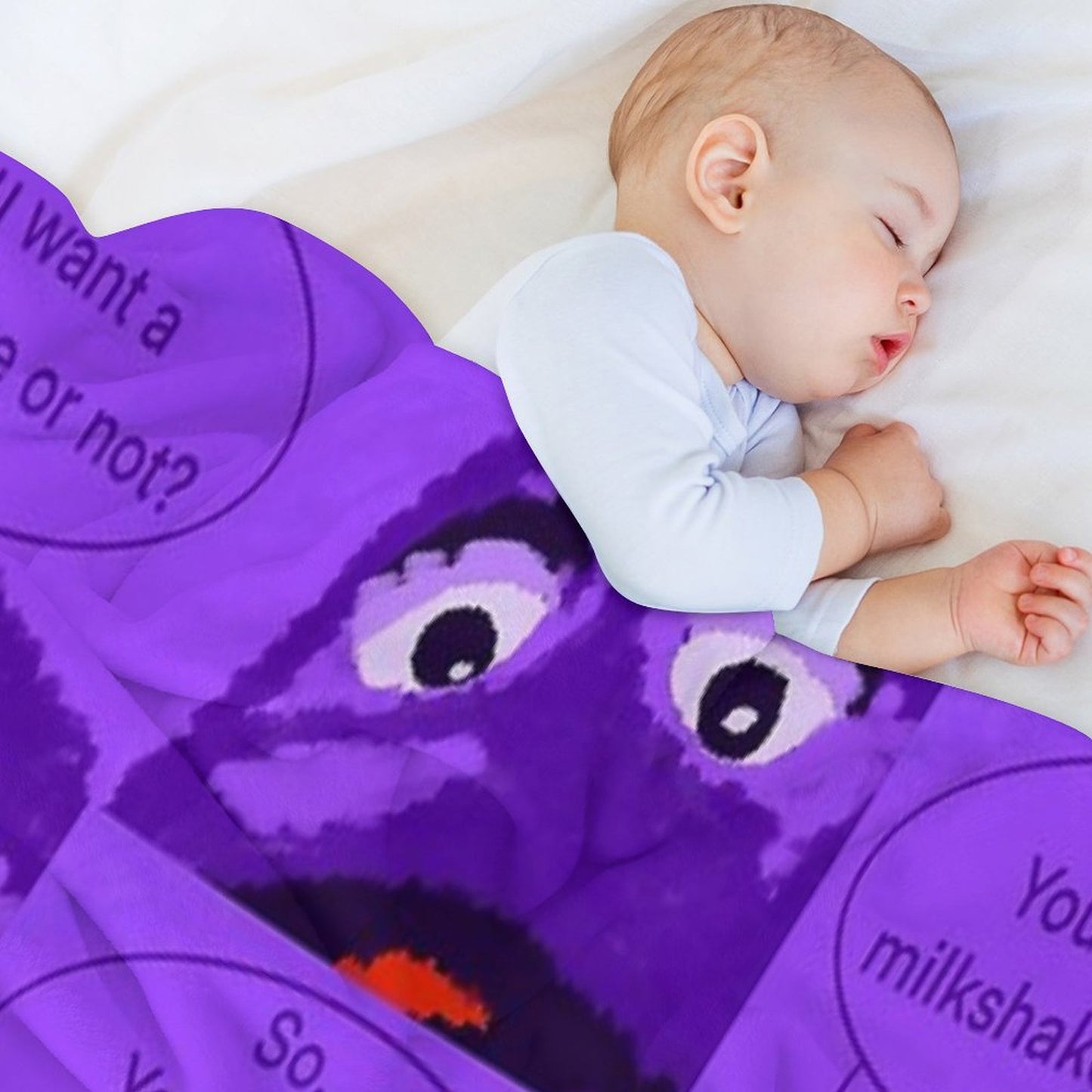 Order Up - Grimace Throw Blanket
