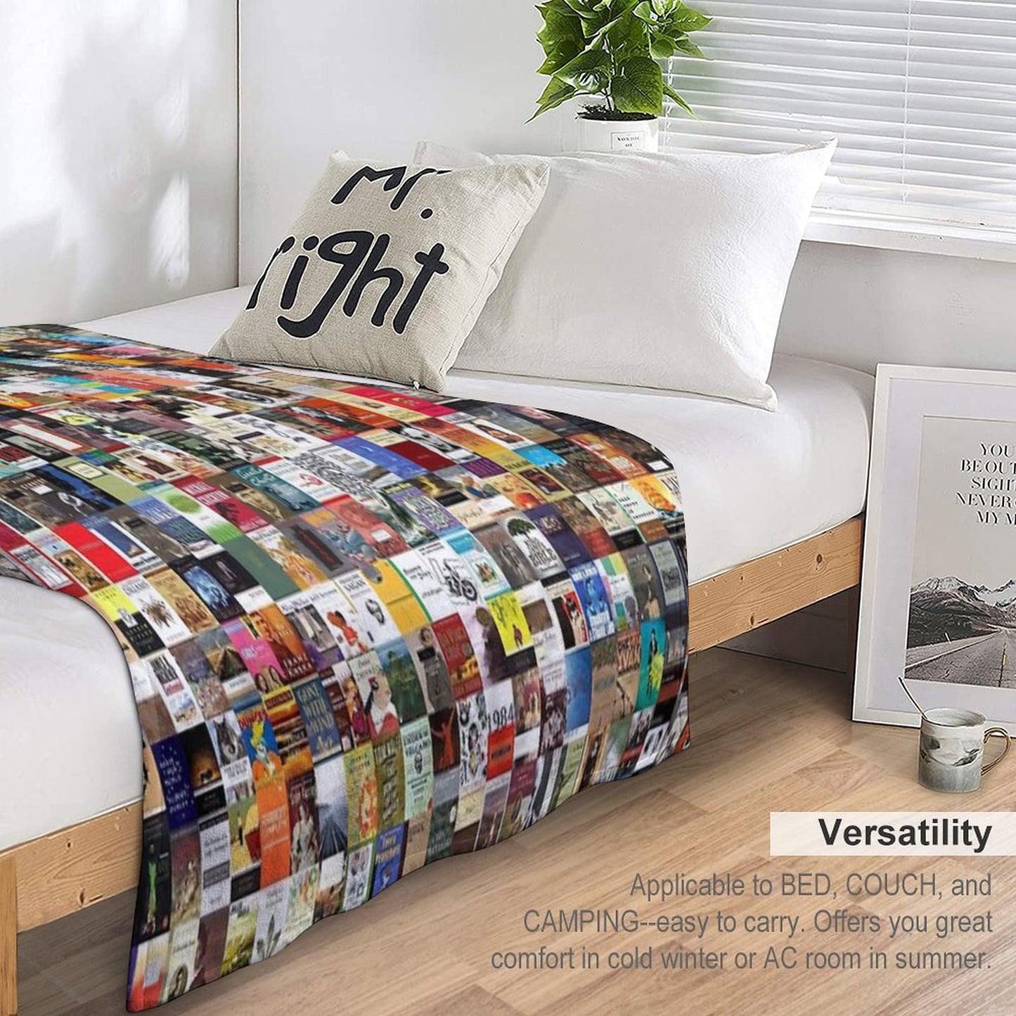 Classic Books Throw Blanket