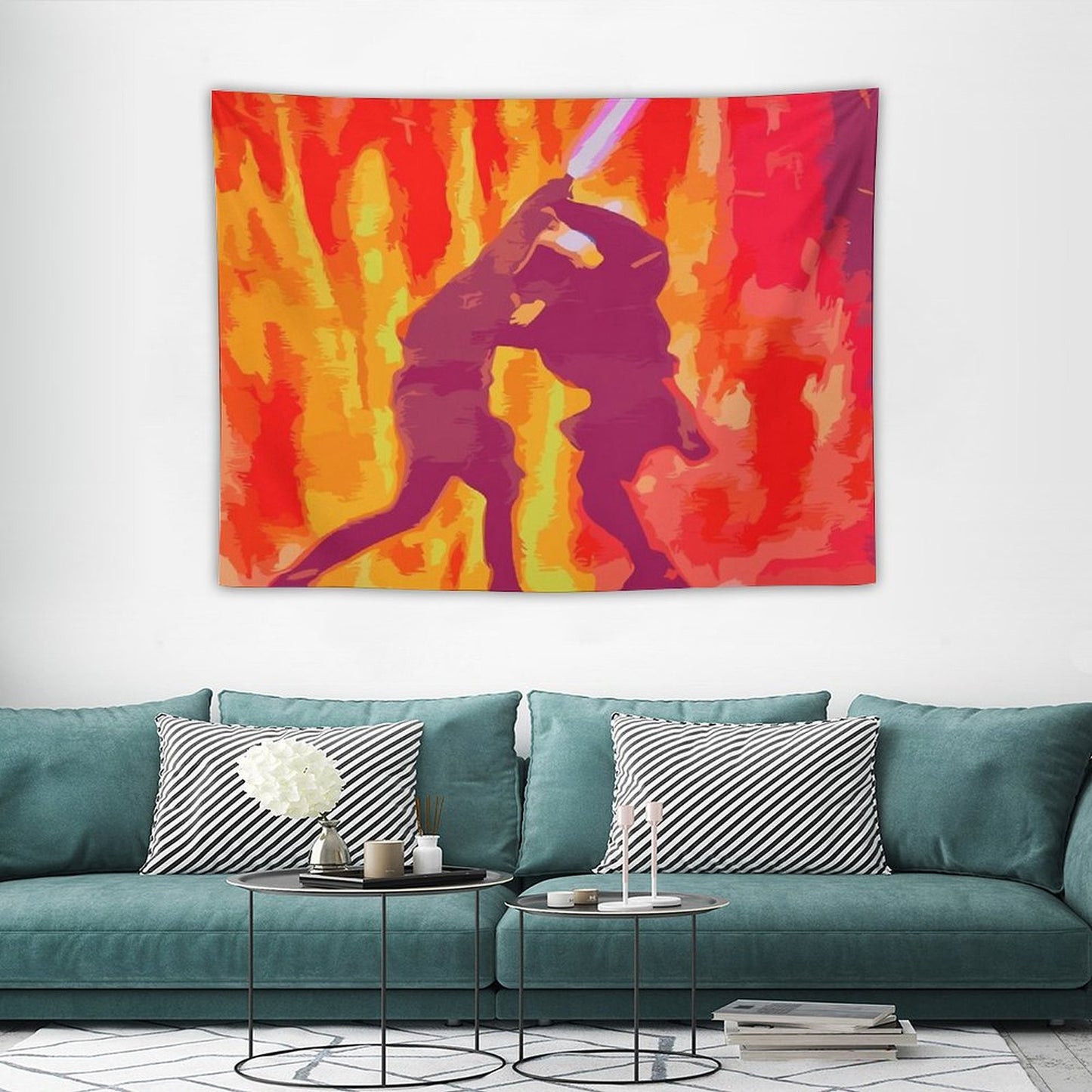 Anakin And Obi-Wan's Duel Tapestry