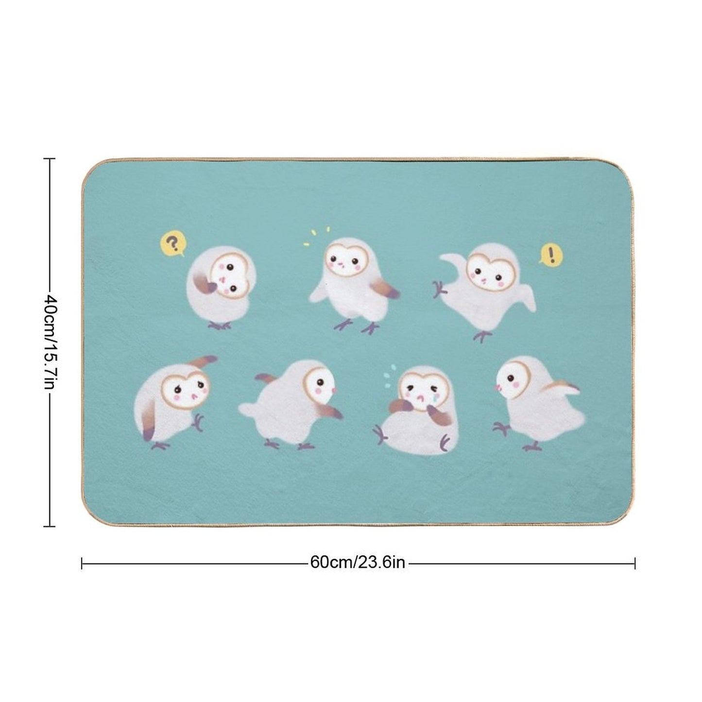 Baby Barn Owls Bath Mat