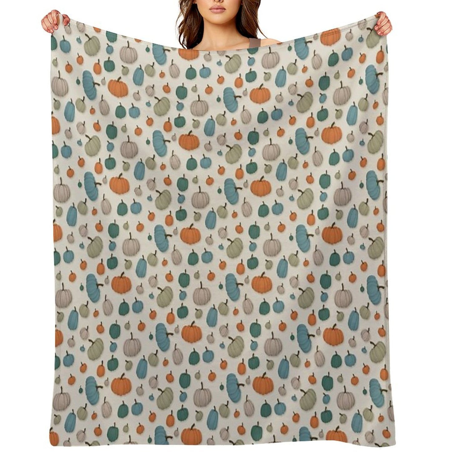 Painterly Pumpkins Throw Blanket
