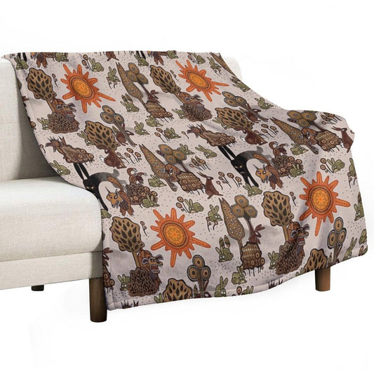 In The Beginning of The World - Watership Down Pattern Throw Blanket