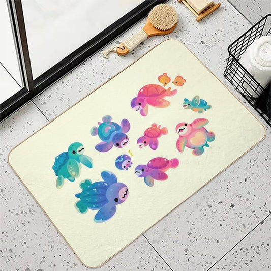 Sea Turtle - Bright Bath Mat